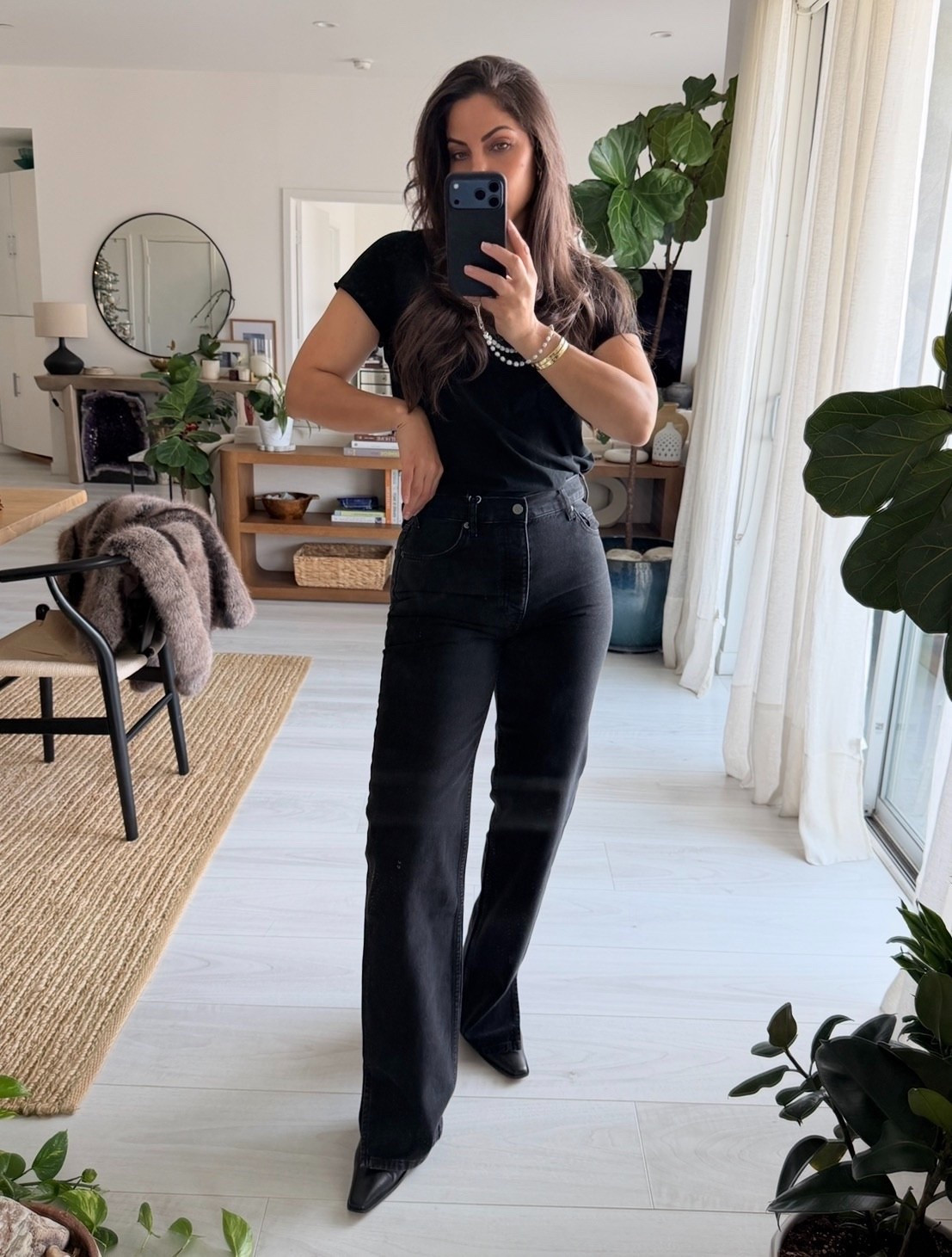 love black denim in the winter. And these jeans are extra long for the tall girlies 

 #LTKgrwm #LTKootd #LTKOver40