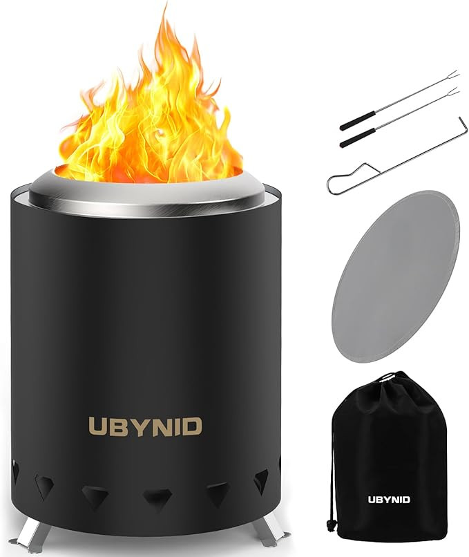 Smokeless Tabletop Fire Pit 9.7 x 7.1 in, Portable Mini Table Top Firepit for Patio and Outdoor C... | Amazon (US)