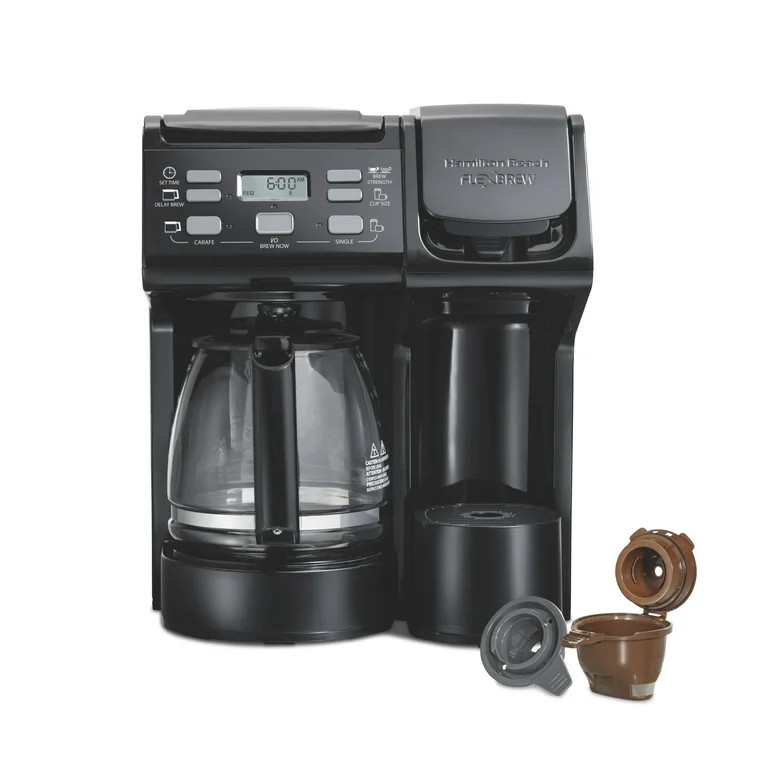 Hamilton Beach FlexBrew Coffee Maker, K Cup Pod Compatible Single Serve Coffee Maker & 12-Cup Cof... | Walmart (US)