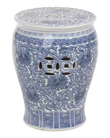 14x17 Twisted Lotus Drum Stool | TJ Maxx