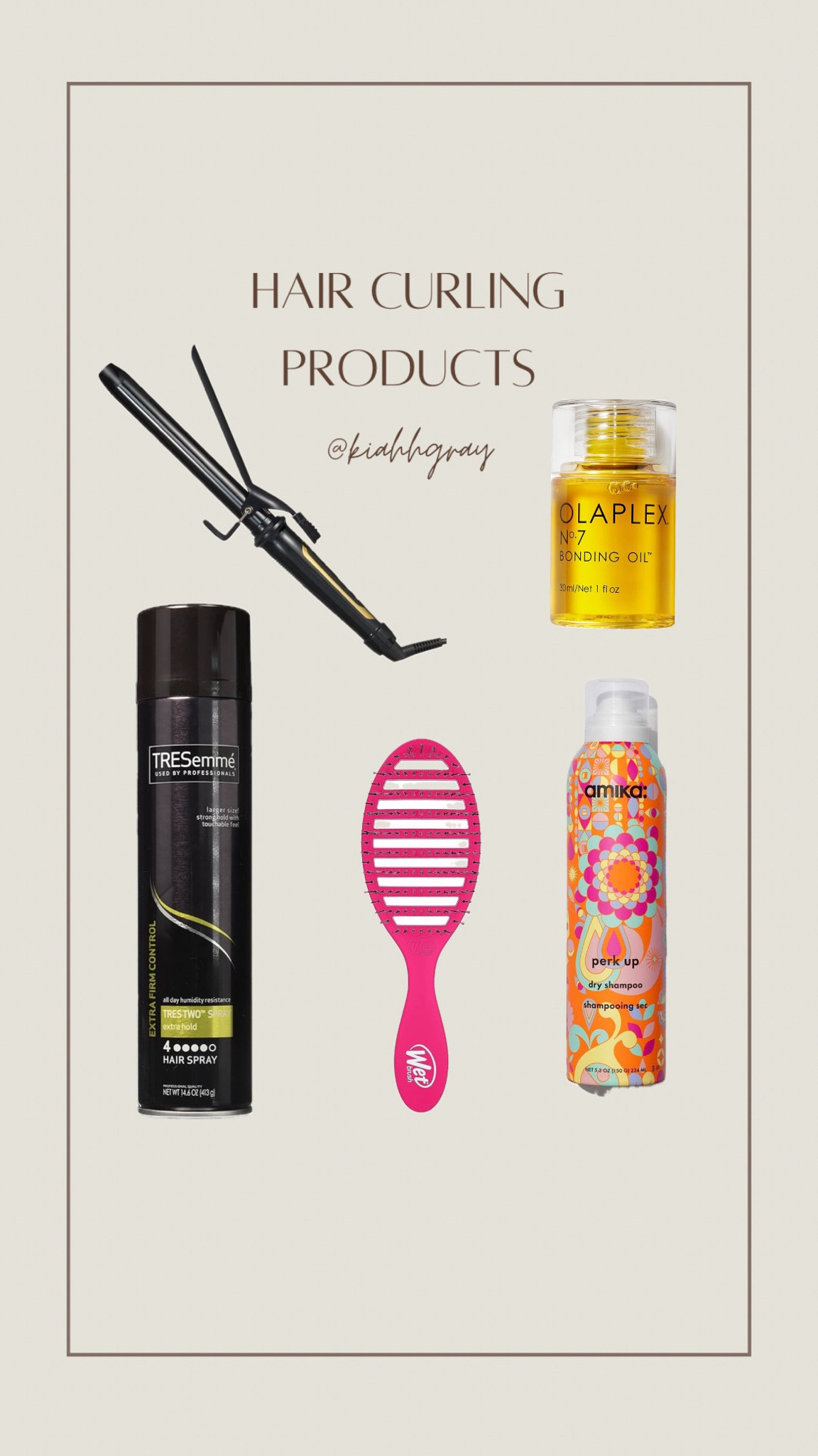 These are the products I use when curling my hair!