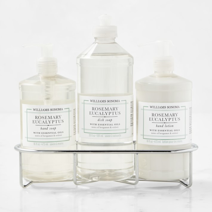 Williams Sonoma Rosemary Eucalyptus Hand Soap & Lotion 4-Piece Kitchen Set | Williams-Sonoma