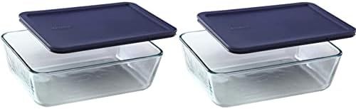Amazon.com: Pyrex 11 Cup Storage Plus Rectangular Dish With Plastic Cover Sold in packs of 2: Bak... | Amazon (US)