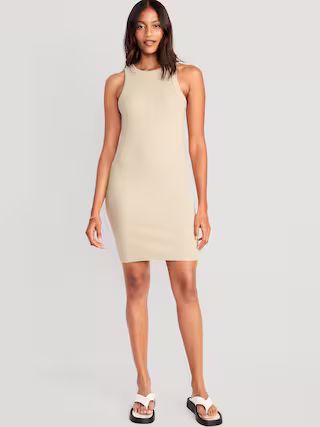 Fitted Sleeveless Rib-Knit Mini Dress for Women | Old Navy (US)