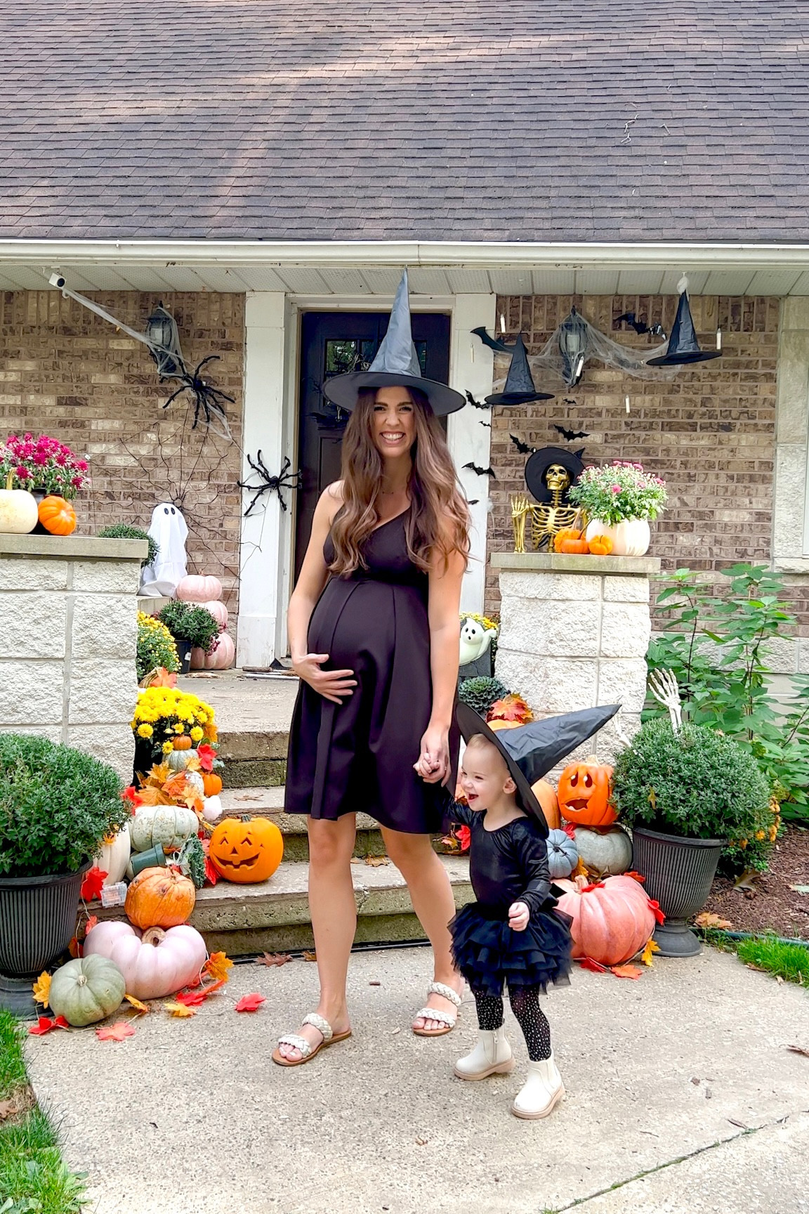 Mommy and me witch costume. Outdoor Halloween front porch decor. DIY 

#LTKHalloween #LTKfamily #LTKkids