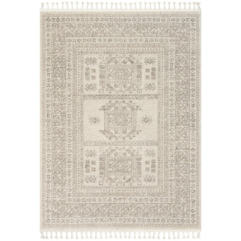 Well Woven Loop-De-Loop Carina Tribal Beige 5'3" x 7'3" Flat-Weave Area Rug | Walmart (US)
