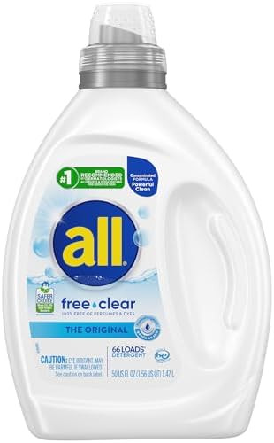 all free clear, Original, Liquid Laundry Detergent for Sensitive Skin, Unscented and Hypoallergen... | Amazon (US)