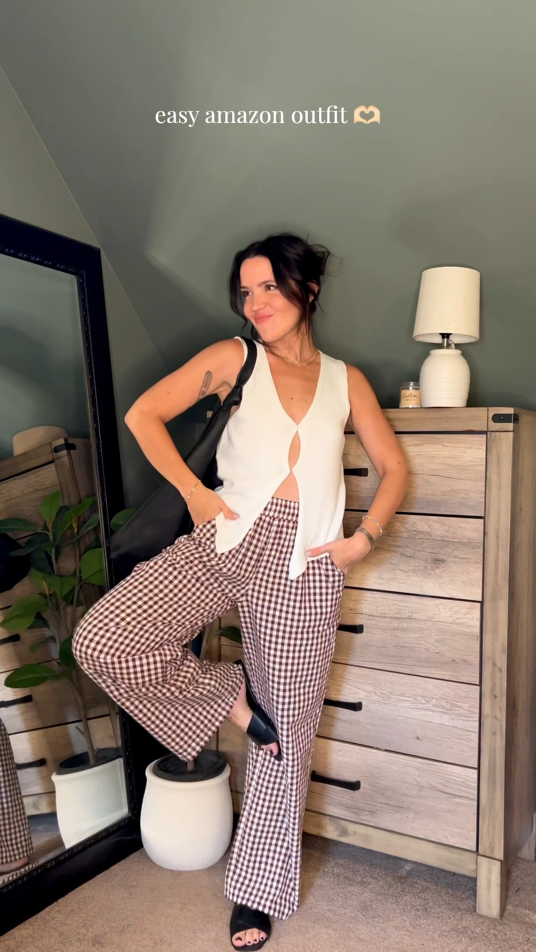 easy outfit inspo for late summer into early fall 🫶🏻 wearing Small in both the pants and the top. FYI the pants come with a little logo at the center waistband - I cut it off with a seam ripper since I preferred how they look without that 👍🏻

#LTKStyleTip #LTKSeasonal #LTKFindsUnder50