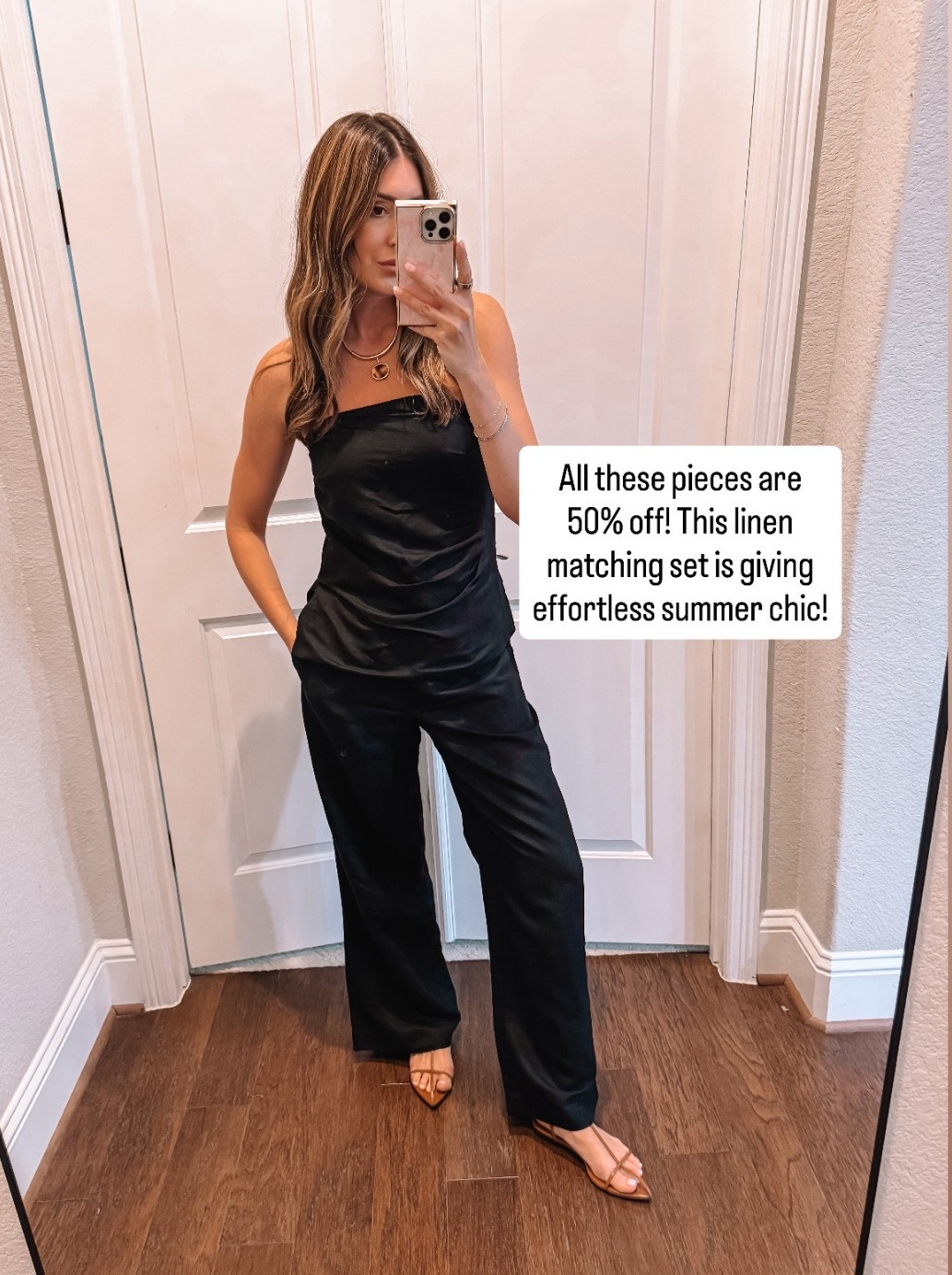 Size 4 in top, small in pants (could have gone down in both) 

#LTKSaleAlert