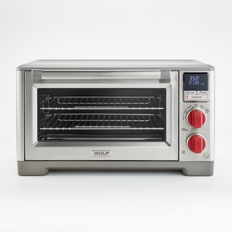 Wolf Gourmet Countertop Oven with Red Knobs + Reviews | Crate & Barrel | Crate & Barrel