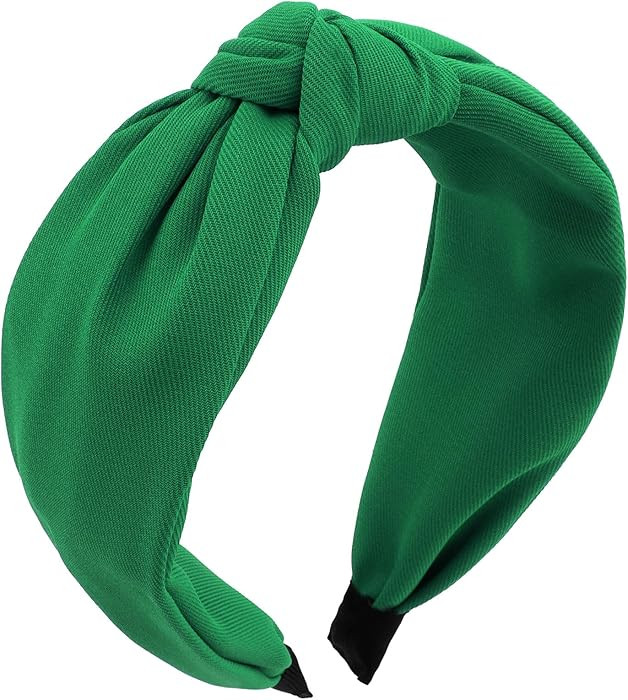 Amariver Green Headbands for Women Wide Knotted Headband Top Knot Hair Band Non-slip Head Band So... | Amazon (US)