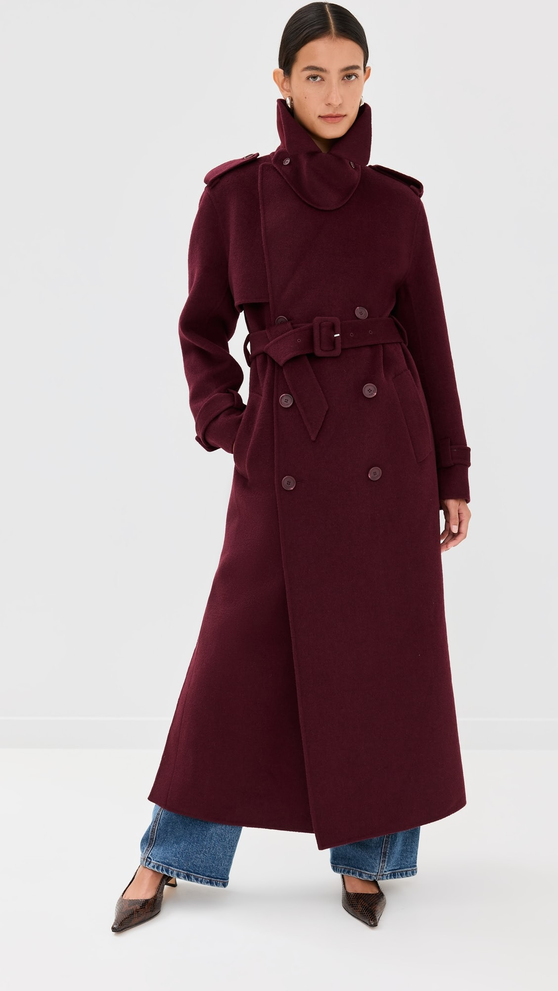 SIMKHAI Rumi Belted Long Coat | Shopbop | Shopbop