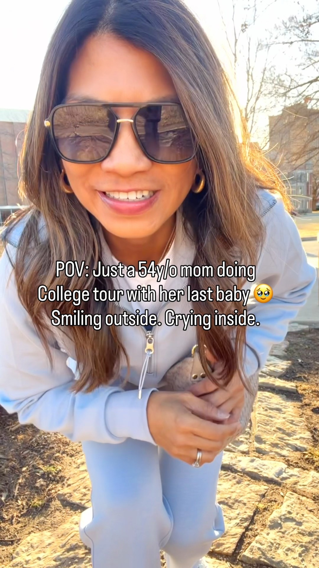 CODE ELVIEXSPANX FOR 15% off your first order(set). 
College Campus Tour! What I wore!
Love that this set is elevated not frumpy- very soft and stretchy. 
Top in small
Pants in small petite length- comes in length options. 
Sneakers tts.
I’m 5’2” 118#ish for reference 
Bag is the small size and comes with a crossbody strap .
Outfit inspo, mom outfit, casual outfit, travel outfit. 

#LTKOver40 #LTKTravel #LTKPetite