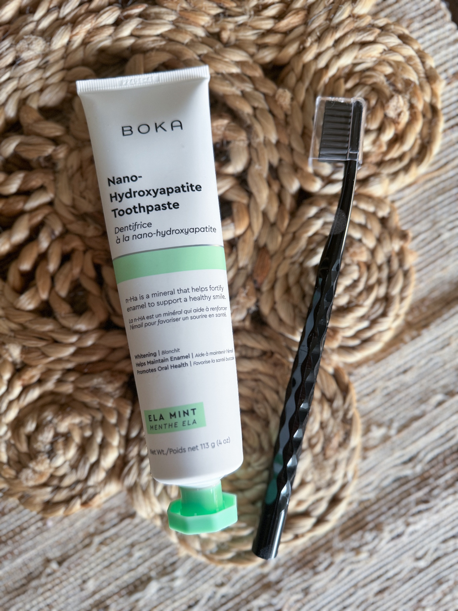 BOKA contains Nano-hydroxyapatite (n-Ha) is a form of calcium that makes up 97% of your tooth enamel and 70% of your dentin. Because it comprises the primary foundation of teeth & bones, it's restorative for your smile.

First used by NASA astronauts in space, n-Ha rebuilds teeth without the toxins found in fluoride, making it safe to swallow. 

Toothpaste - Toothbrush - Healthy Smile - Healthy Teeth - Oral Health 

#LTKBeauty #LTKFamily