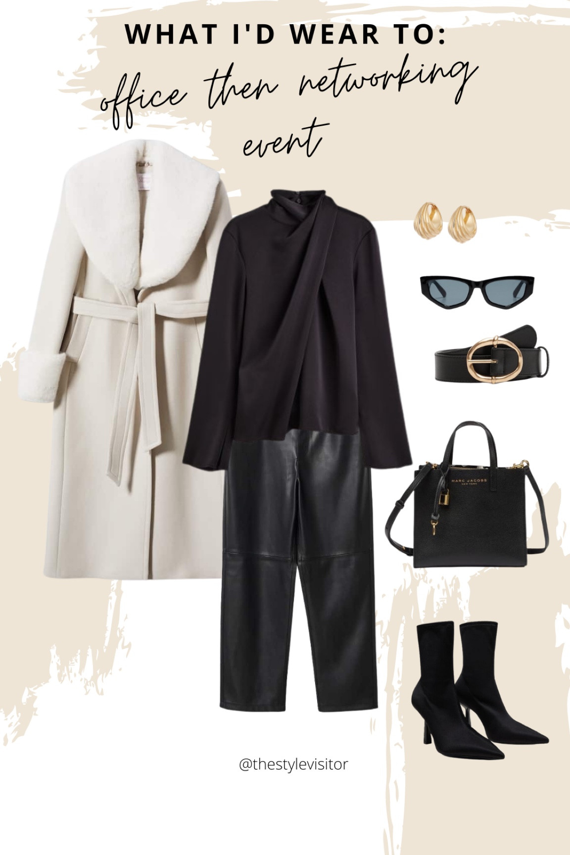 No time to change clothes? No problem. Just wear a little more fancy work outfit. The top is one of your favorite tops from last week. I also suggested a black coat to make it an all black look. 

Read the size guide/size reviews to pick the right size.

Leave a 🖤 if you want to see more work outfits like this

#workwear #office outfit #office look #satin top #fauxh leather pants #off white coat #winter coat 

#LTKworkwear #LTKstyletip #LTKSeasonal