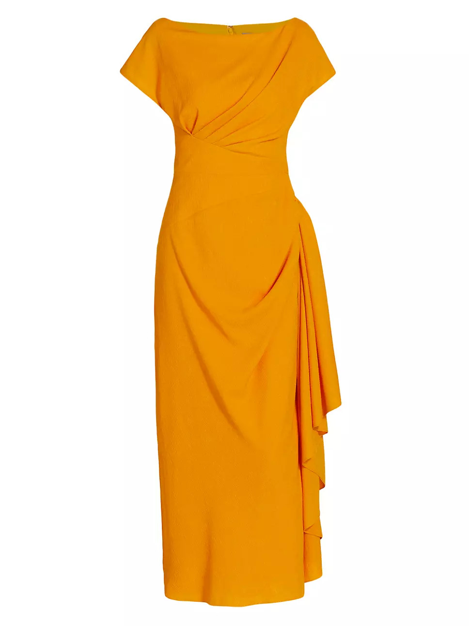 Draped Textured Crepe Sheath Dress | Saks Fifth Avenue