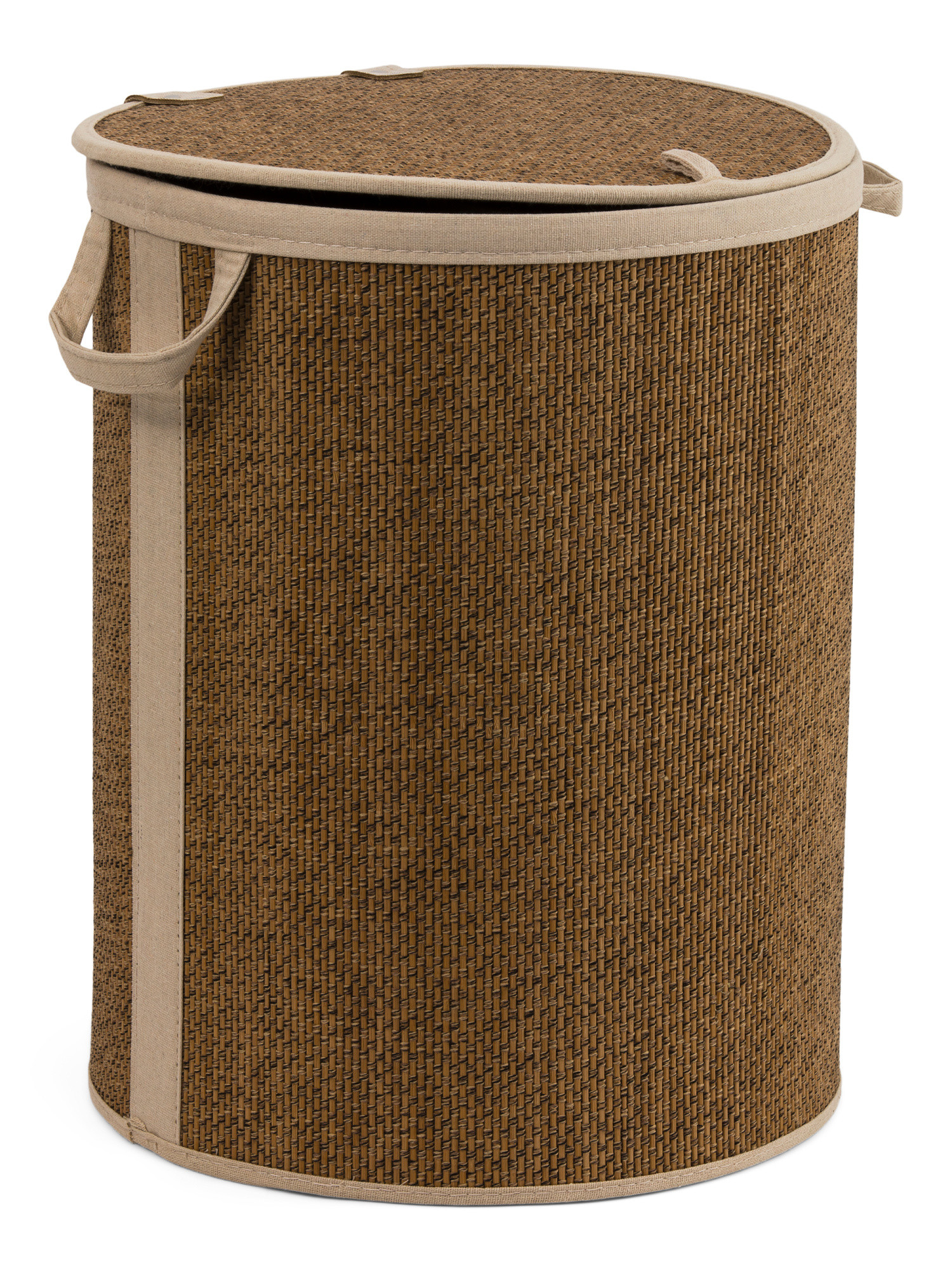 Small Bamboo Lined Hamper | TJ Maxx