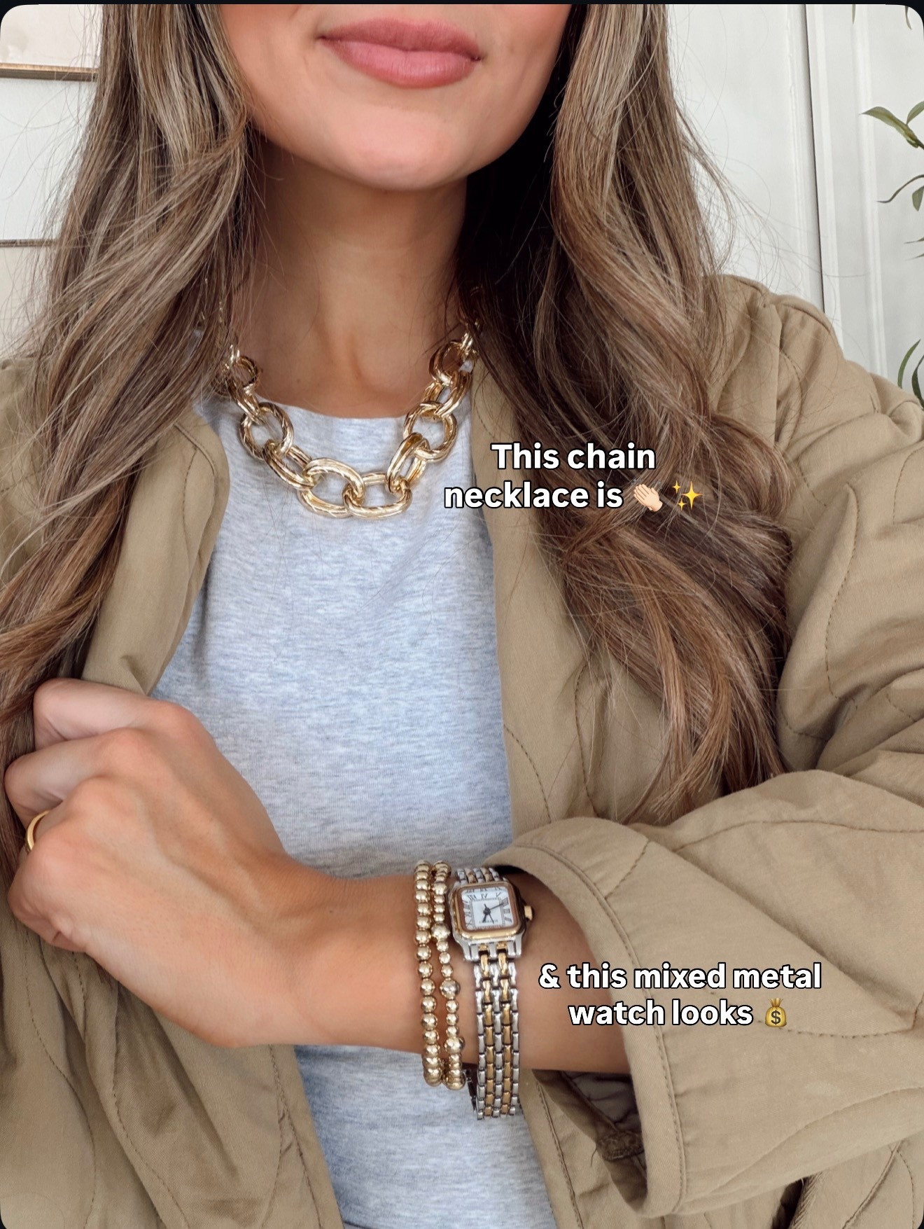 Amazon chain necklace and mixed metal watch 

#LTKmomlife #LTKootd #LTKgrwm