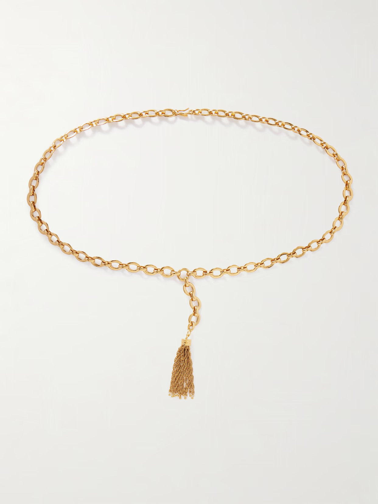 Chloé - Tasselled Gold-tone Chain Belt - One size | NET-A-PORTER (US)