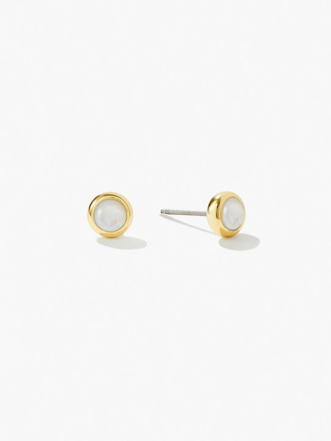 Gold Stud Earrings - Riley Mother of Pearl | Ana Luisa
