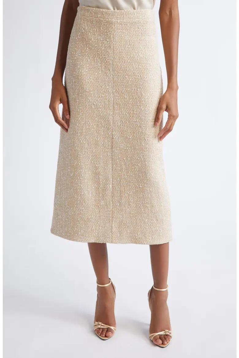 Metallic Latte Tweed A-line Skirt (Women) | Nordstrom | Nordstrom
