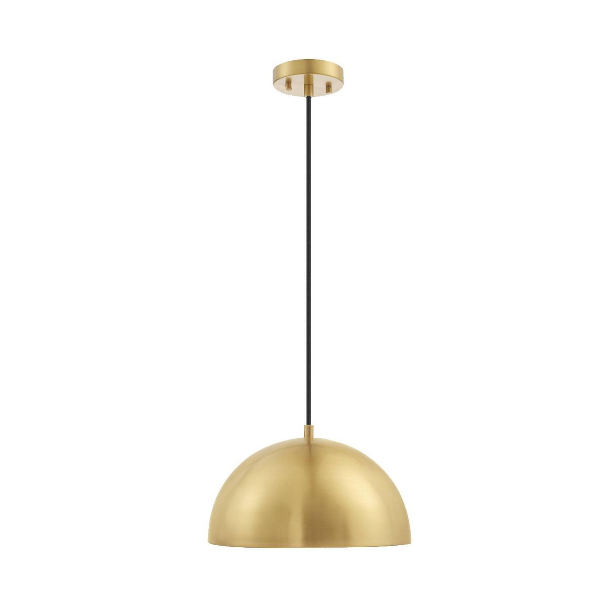 Novogratz X Globe Hazel 1-Light Matte Brass Pendant Lighting - Globe Electric: Retro Dome, Kitche... | Target