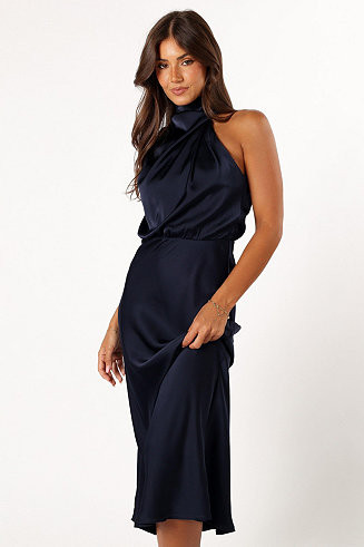 Women's Anabelle Halter Neck Midi Dress | Macy's