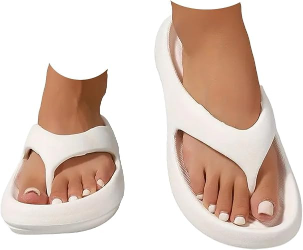 Flip Flops Sandals for Women 2026 Cloud Slippers With Arch Support Beach Sandals Plantar Fasciiti... | Amazon (US)