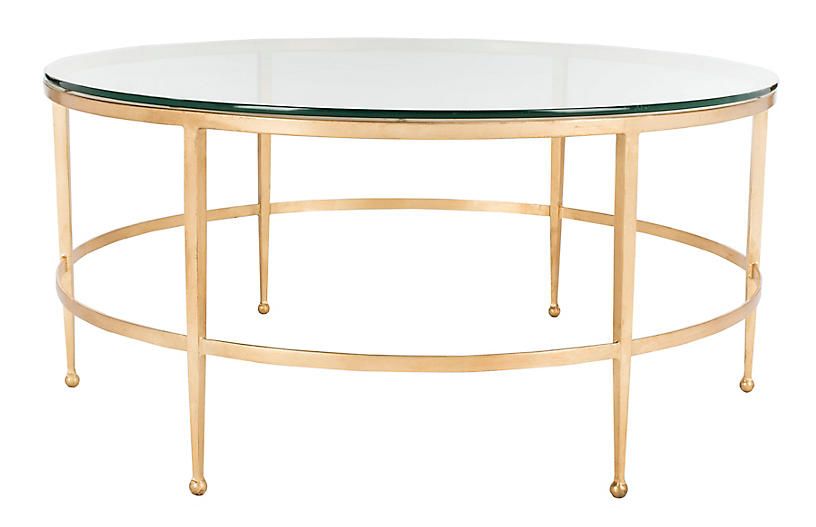 Evelyn Coffee Table, Gold | One Kings Lane