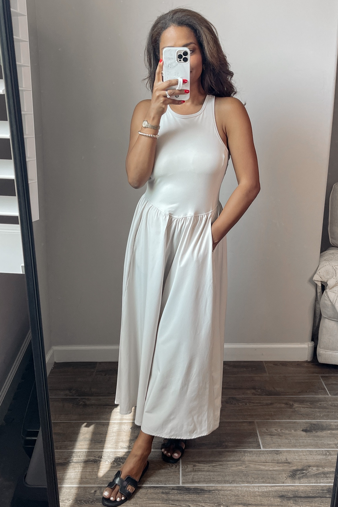 NSALE TRY ON!  Zella activewear dress is incredible. So comfortable. Built in bra. Can dress up or down. Racer back. TTS. wearing a small. Less than $100 

#LTKSummerSales #LTKFindsUnder100 #LTKxNSale