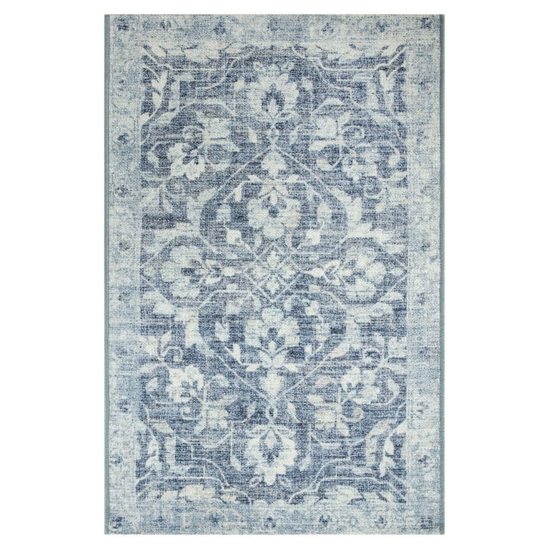 Better Homes & Gardens Blue Persian Non-Skid Indoor 30" x 46" Accent Rug | Walmart (US)