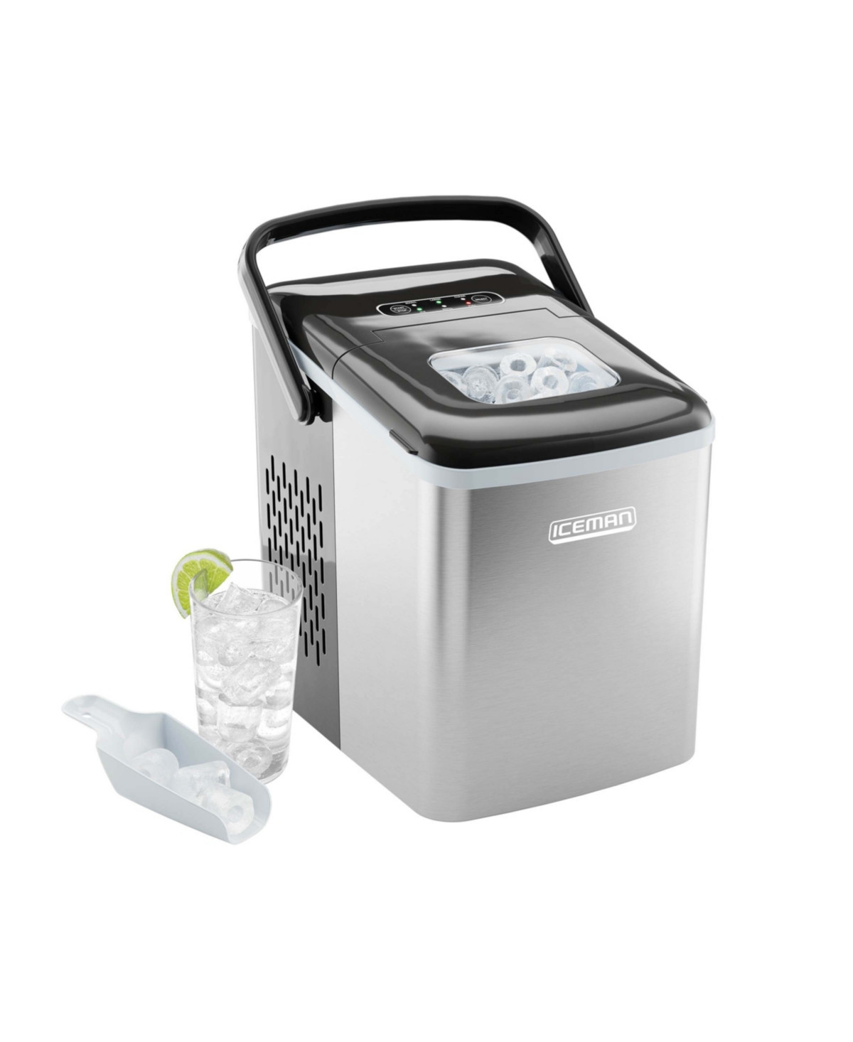 Chefman 1.3lb Dual-Size Countertop Bullet Ice Machine - Stainless | Macy's