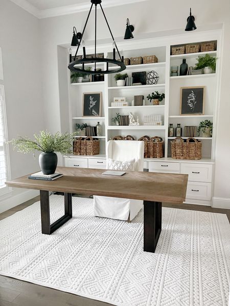 The Cheyenne rug seen in my office is on sale!
Dining room table used as a desk!

#LTKFind #LTKSale #LTKhome