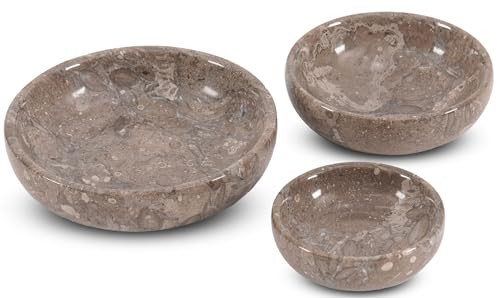 SPESHSTONES Marble Bowls Set of 3 Handmade Oceanic Small Decorative Mixing Plates and Bowl for Dark Soy Sauce Serving, Storage & Kitchen Essentials - Stone Dishes Sets for Dining Table Decor | Amazon (CA)
