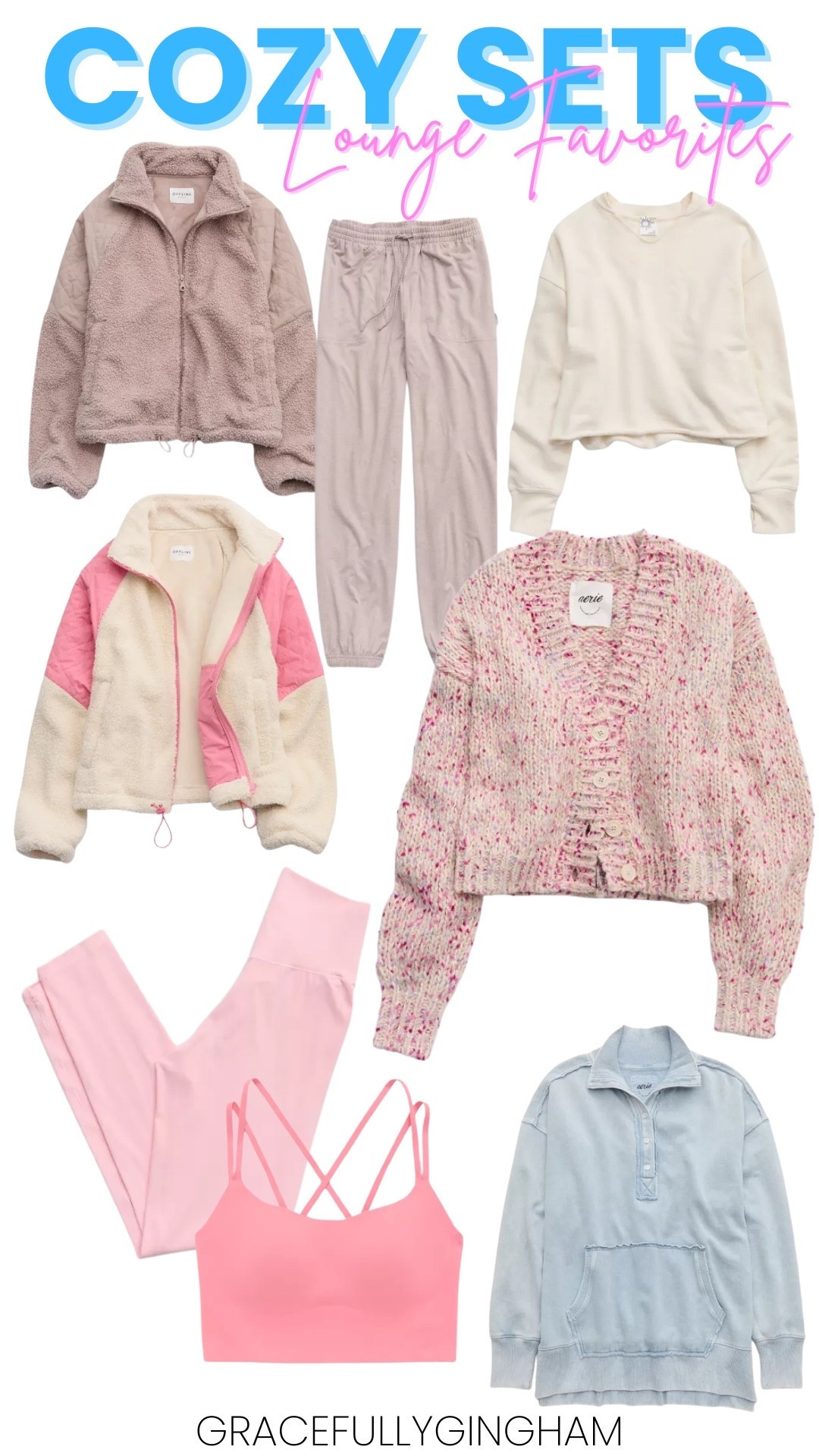Cutest lounge sets from Aerie! Travel sets. cozy travel outfit. cozy set. knit cardigans. sweat sets. lounge sets  

#LTKSeasonal #LTKFindsUnder100 #LTKSaleAlert