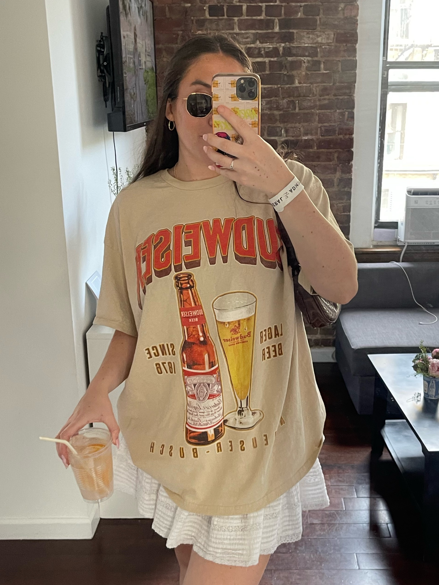 Oversized budweiser tee