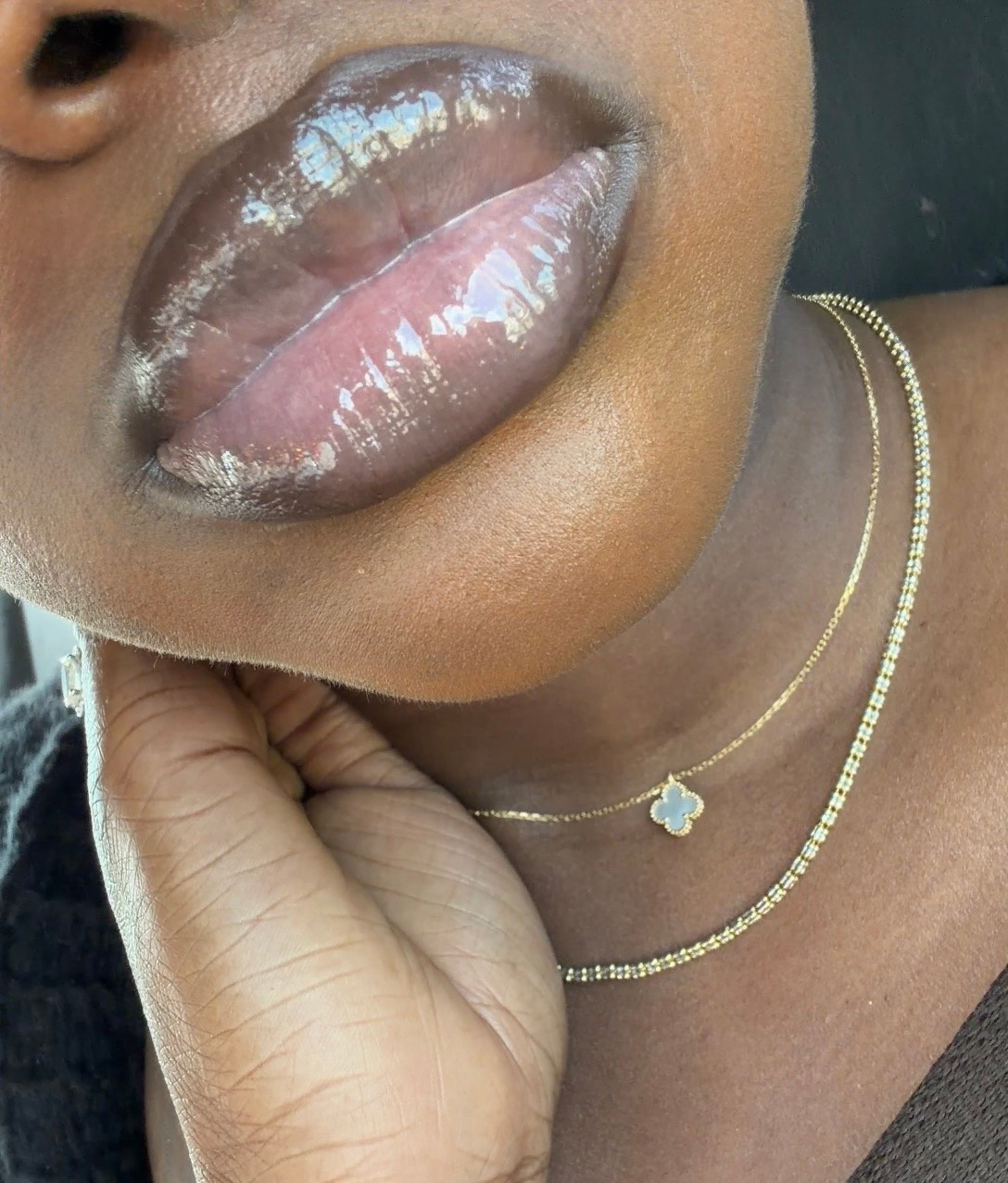 Loving this new lip combo of mine🫶🏾💕