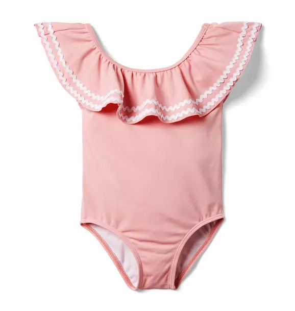 Ric Rac Ruffle Recycled Swimsuit | Janie and Jack