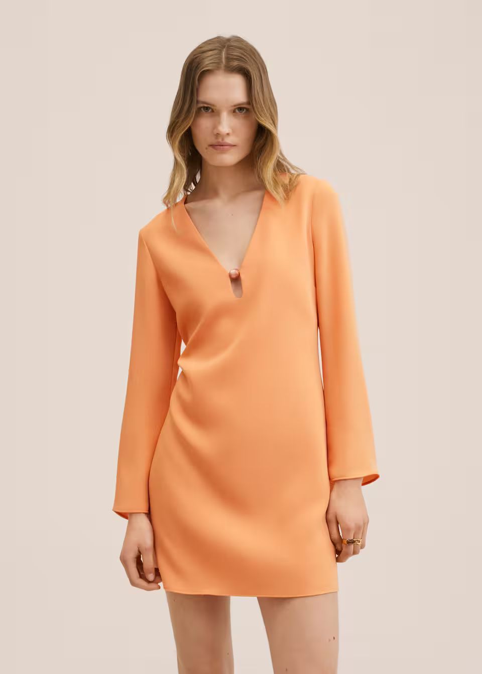 Neck applique dress | MANGO (US)