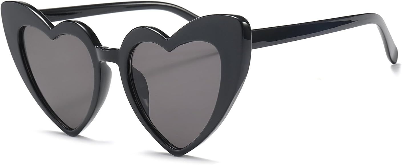 Vintage Heart Shaped Sunglasses Women Stylish Love Eyeglasses B2421 | Amazon (US)