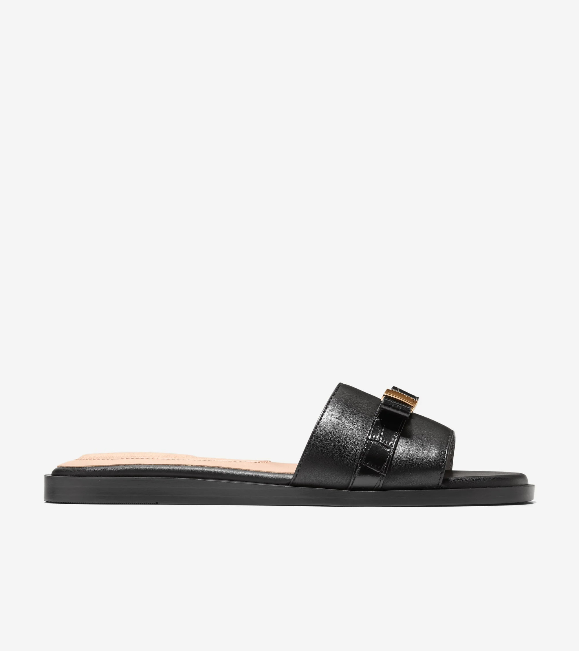 Women's Go-To Emalia Slide Bow Sandals in Black | Cole Haan | Cole Haan (US)