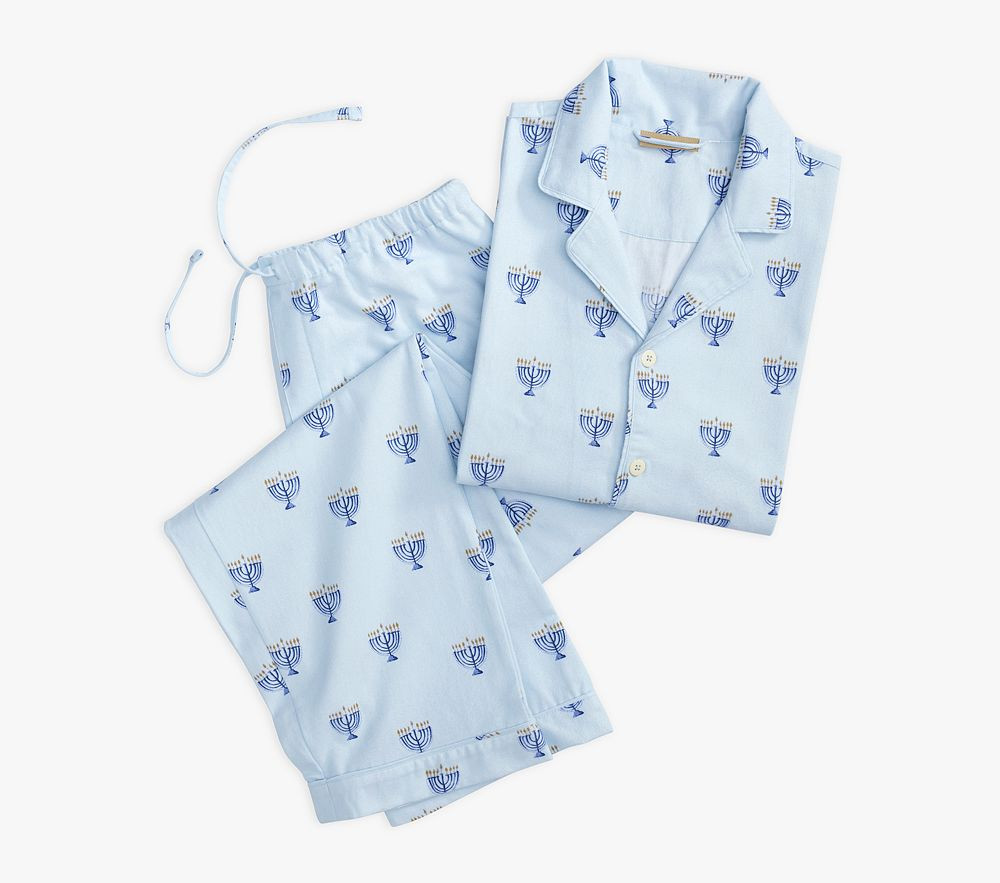 Adult Hanukkah Flannel Pajama Set | Pottery Barn Kids
