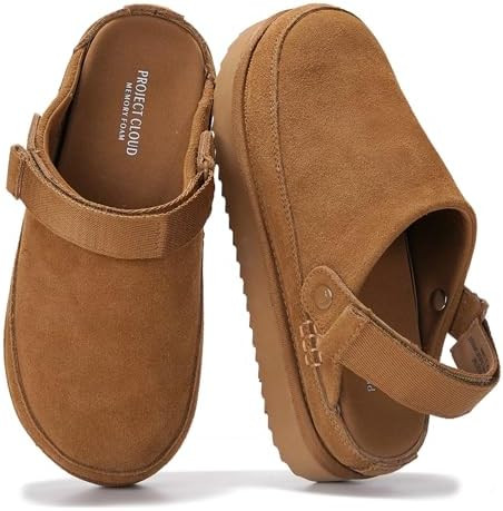 Project Cloud 100% Genuine Leather Clogs for Women - Memory Foam Womens Clogs & Mules with Adjust... | Amazon (US)