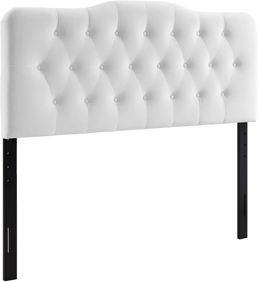 Modway Annabel Diamond Tufted Performance Velvet Full Headboard in White | Amazon (US)