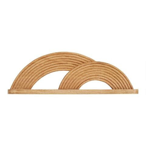 Mango Wood Double Arch Wall Ledge | World Market