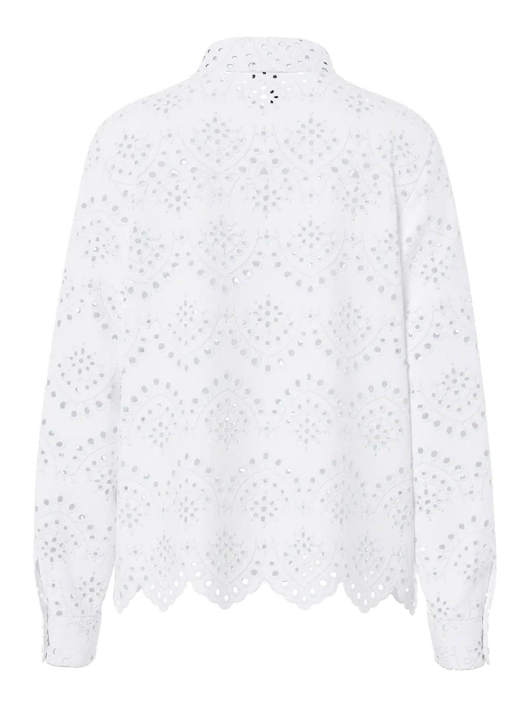 Vilde Broiderie Shirt White | The Edit Boutique