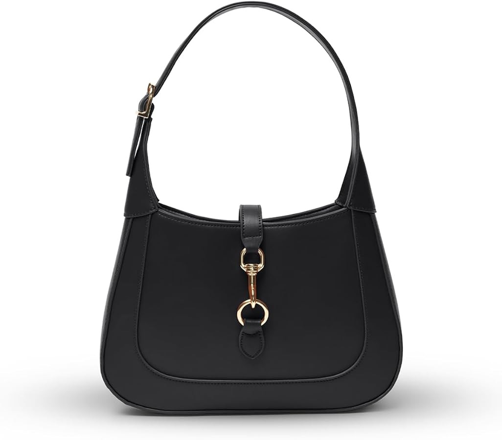 Shoulder Bag for Women, Small Trendy Purse Vegan Leather Adjustable Strap | Amazon (US)