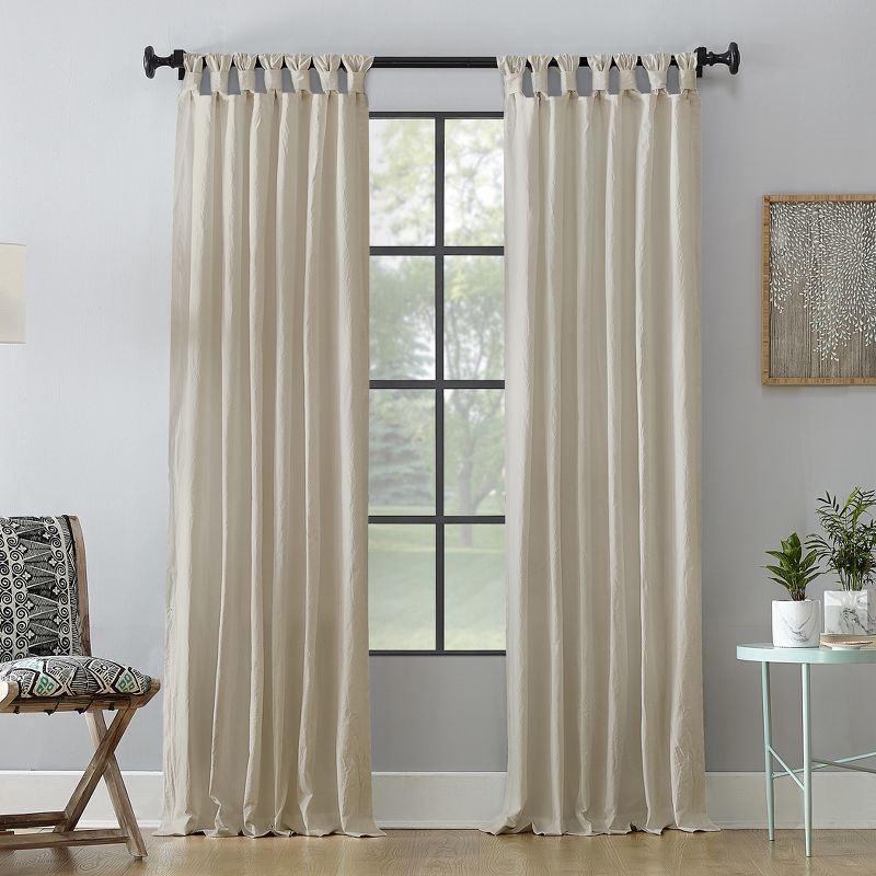 Washed Cotton Twist Tab Light Filtering Curtain Panel - Archaeo | Target