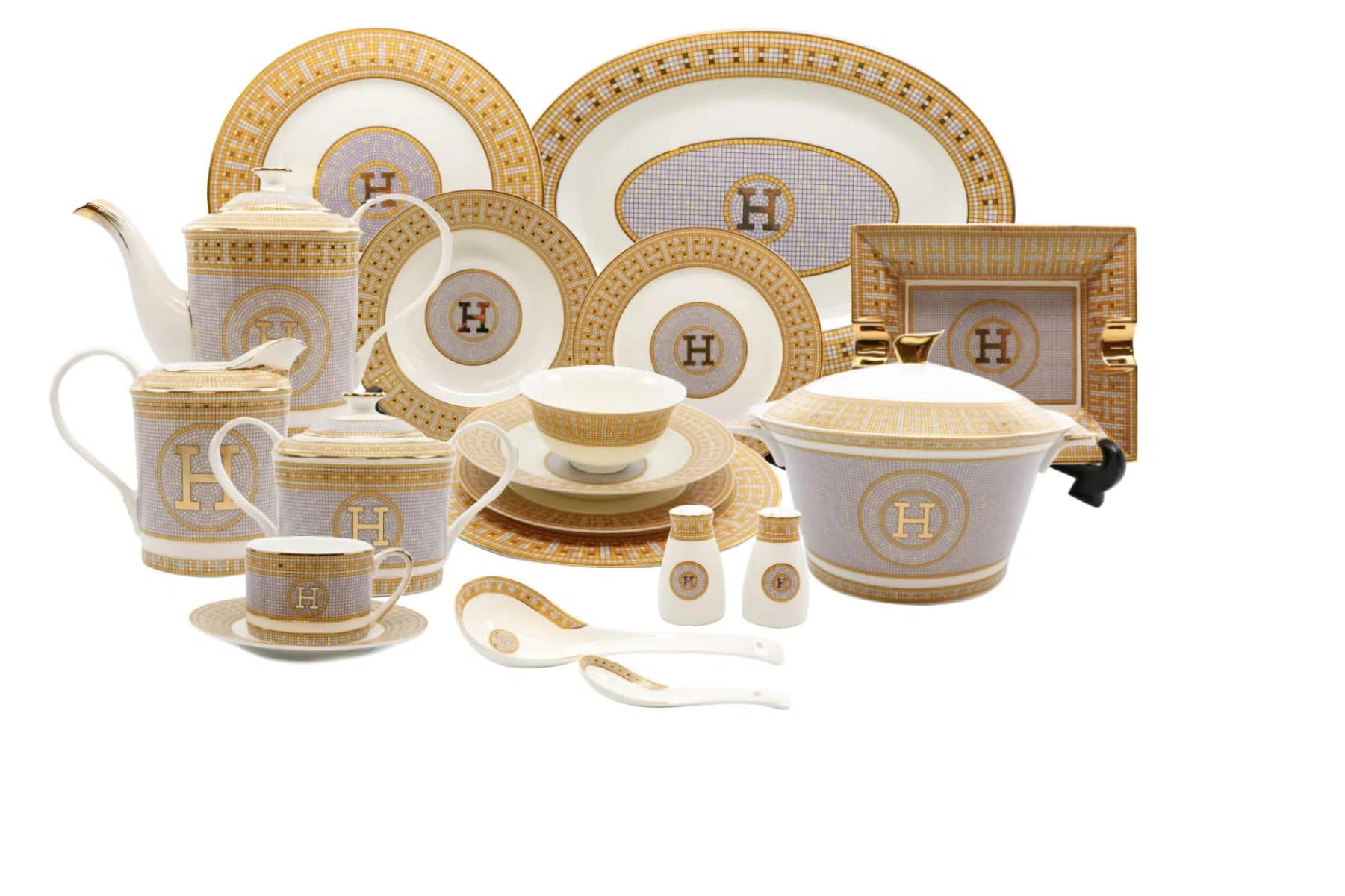 58 Piece Bone China Dinnerware Set - Service for 6 | Wayfair North America