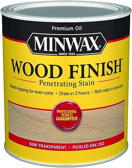 Minwax 70042444 Wood Finish Penetrating Stain, quart, Pickled Oak | Amazon (US)